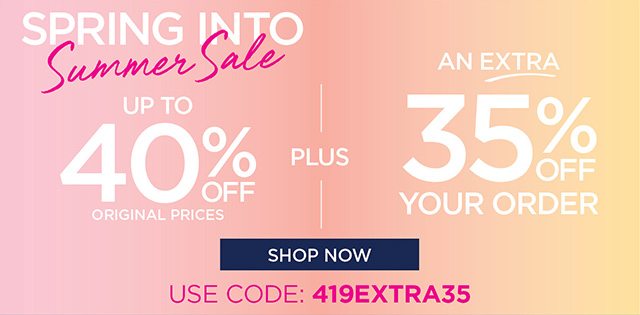 Up To 40% Off Plus An Extra 35% Off Your Order