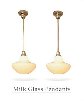 Milk Glass Pendants