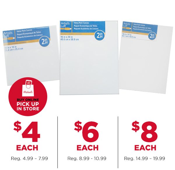 Value 2 pk canvas