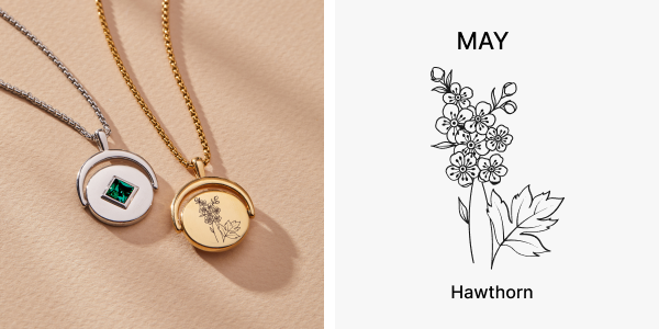 May Birthstone + Flower Necklace | Shop Now