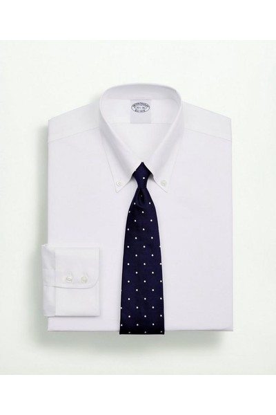 Stretch Supima® Cotton Non-Iron Twill Button-Down Collar Dress Shirt