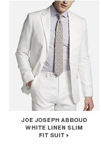 JOE Joseph Abboud White Linen Slim Fit Suit>