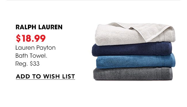Ralph Lauren Bath Towel $18.99