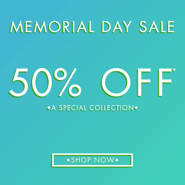 Memorial Day - 50% OFF