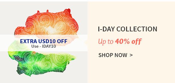 I-Day Silk Collection at Up to 40% Off plus Shipping-Stitching deals. Shop!
