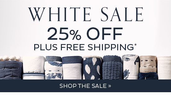 White Sale | 25% Off Plus Free Shipping