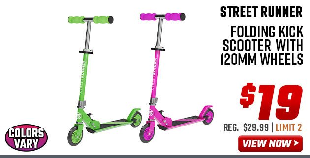 Street Runner Folding Kick Scooter with 120 mm Wheels