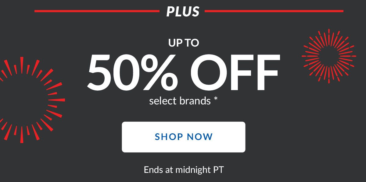 PLUS - Up to 50% OFF select products