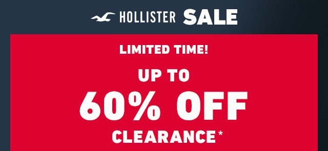 Hollister Sale up to 60% off 