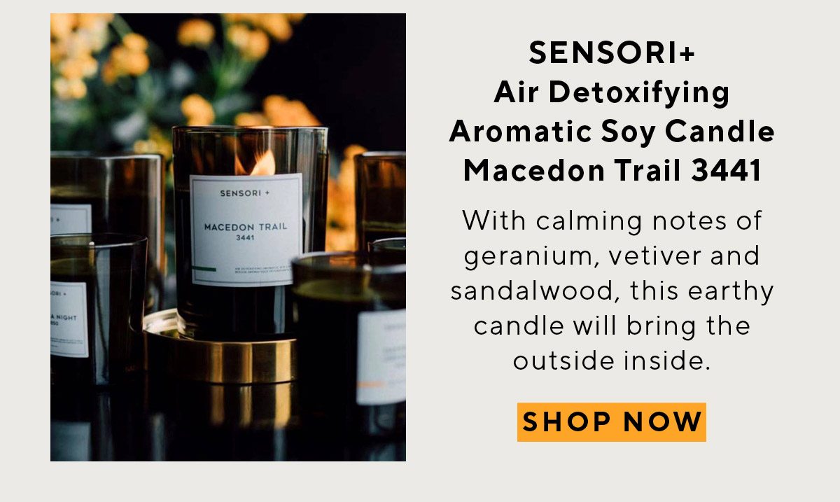 SENSORI+ Air Detoxifying Aromatic Soy Candle Macedon Trail 3441