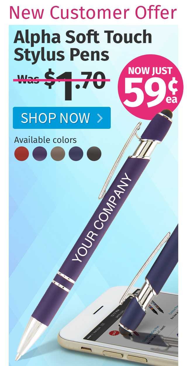 Alpha Soft Touch Stylus Pens for only 59¢ each!