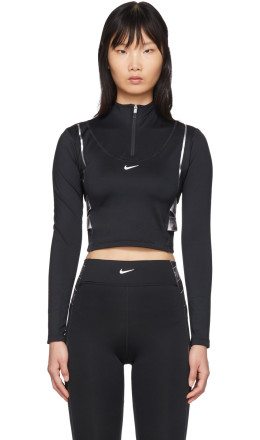 Nike - Black HyperWarm Half-Zip Pullover