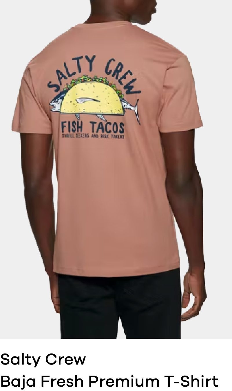 Salty Crew Baja Fresh Premium T-Shirt Coral