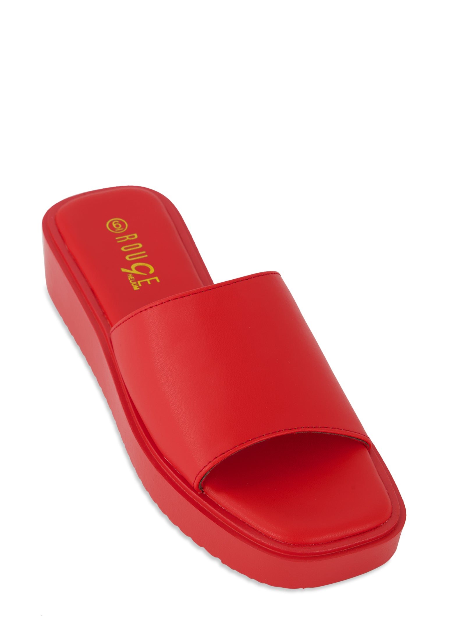 Square Toe Platform Slide Sandals