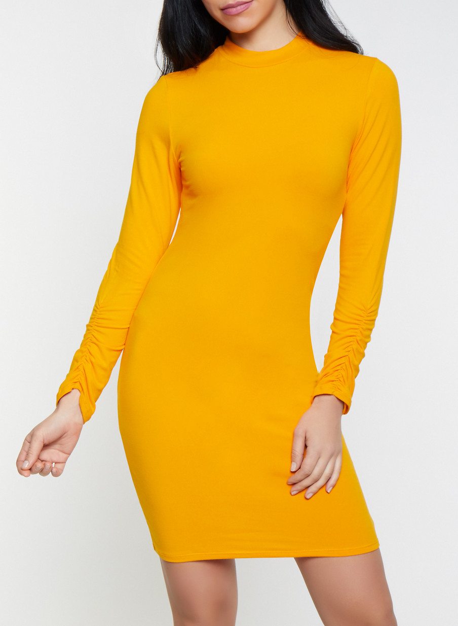 Mock Neck Bodycon Dress