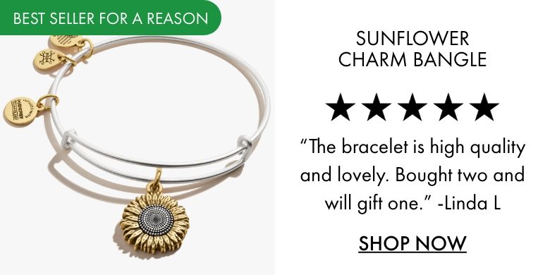 Sunflower Charm Bangle | 30% Off