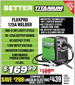 View Titanium Flux 125 Amp Welder