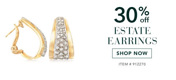 30% Off Estate Earrings. Shop Now