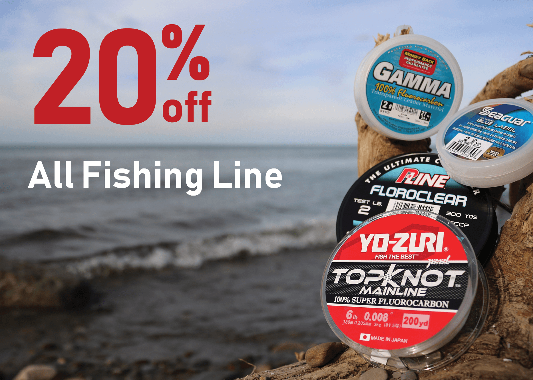 Save 20% on Fishing Line