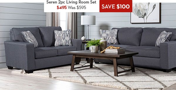 Seren 2 Piece Living Room Set CLEARANCE $495 Was: $595