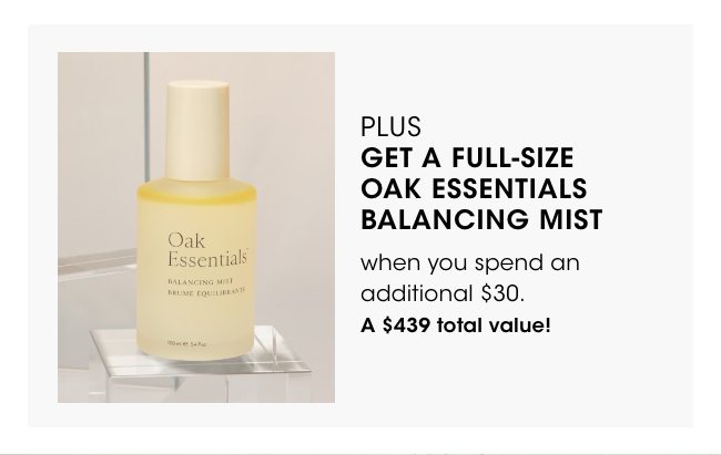 Get a full-size Oak Essentials Balancing Mist