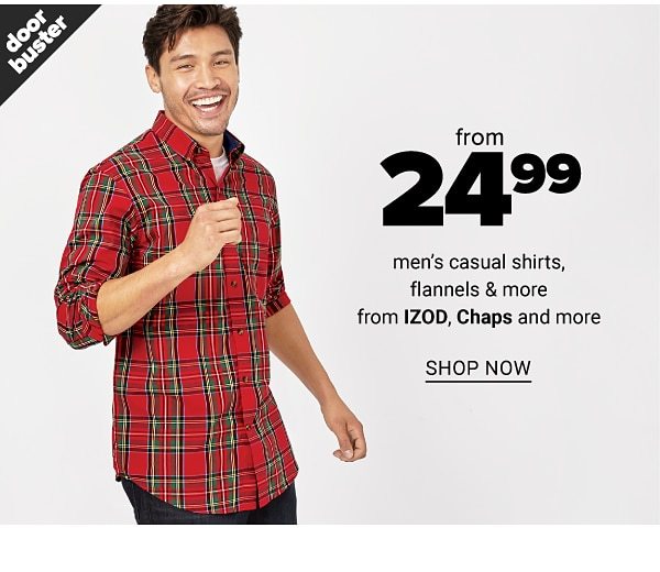 From 24.99 Men's Causal Shirts, Flannels and more from IZOD, Chaps and more - Shop Now