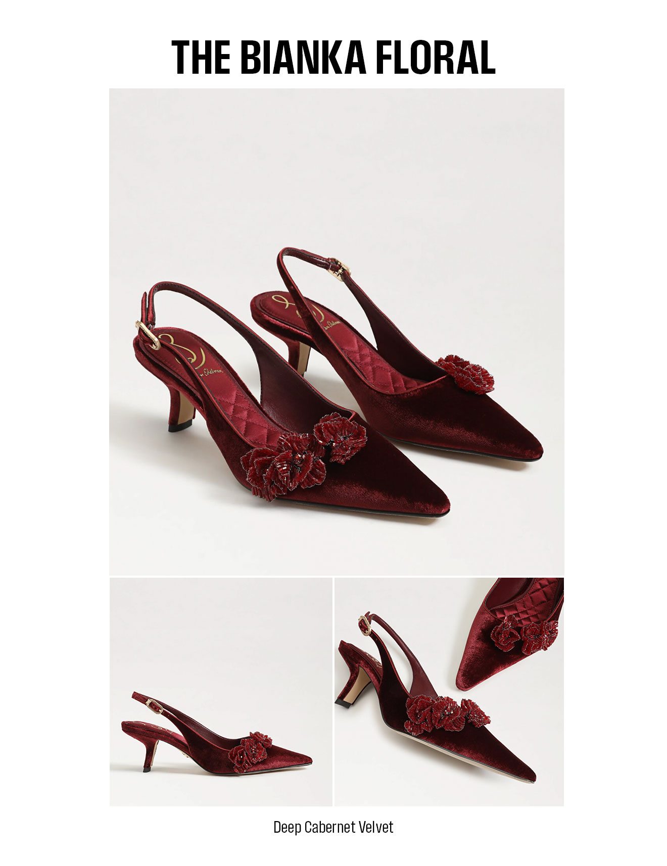 The Bianka Floral (Deep Cabernet Velvet)