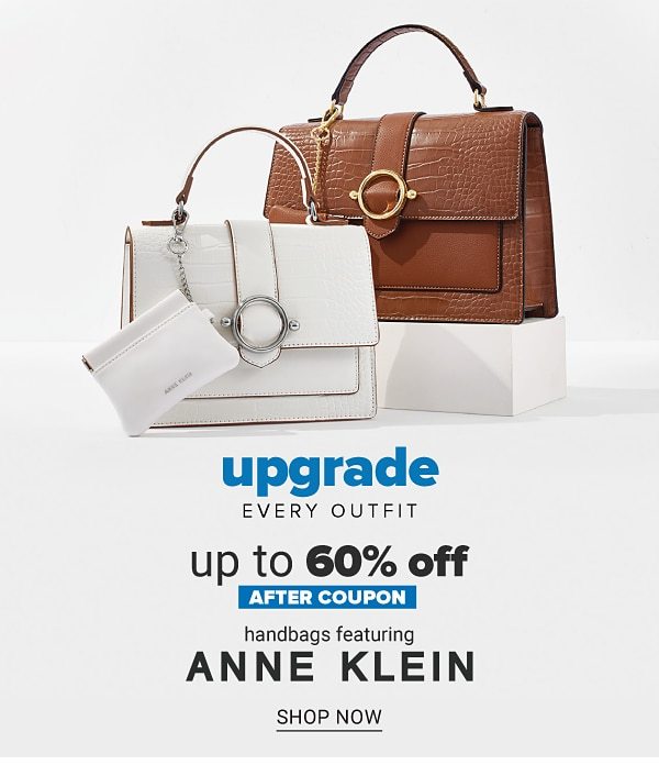 Upgrade every outfit - Up to 60% off after coupon Anne Klein handbags. Shop Now.