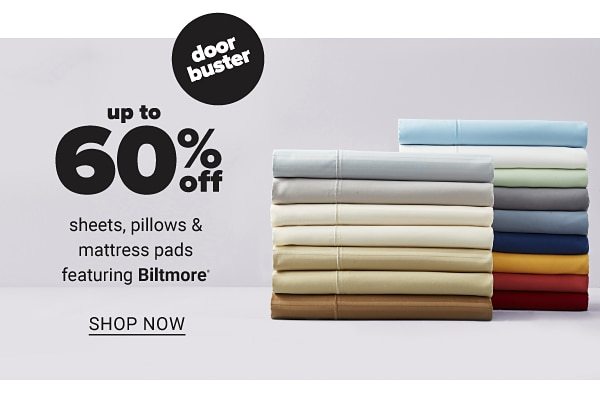 Up to 60% off Sheets, Pillows & Mattress Pads feat. Biltmore - Shop Now