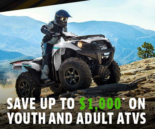 SAVE UP TO $1000* ON YOUTH AND ADULT ATVS