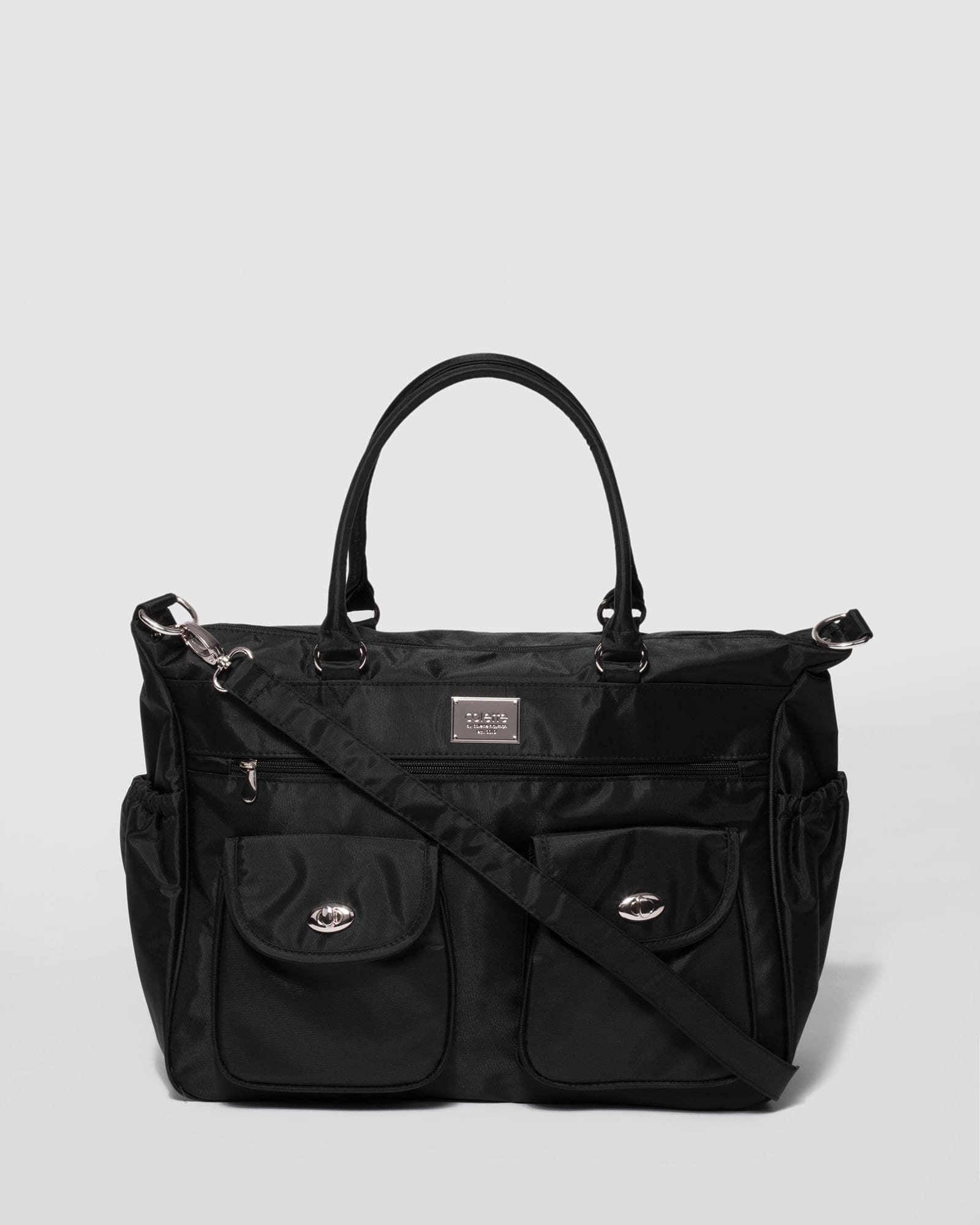 Image of Black Nylon Baby Travel Bag
