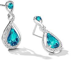 Oceanic Blue Topaz Earrings