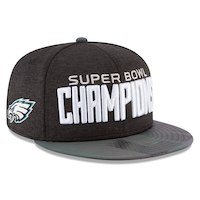 Men's Philadelphia Eagles New Era Black Super Bowl LII Champions Parade 9FIFTY Snapback Adjustable Hat