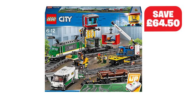 lego 60198 city cargo train rc and tracks building set