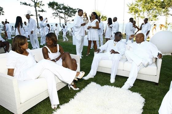 people dressed in white