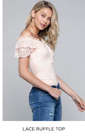 Lace Ruffle Top