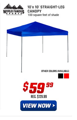 World Famous Sports 10'x 10' Straight-Leg Canopy