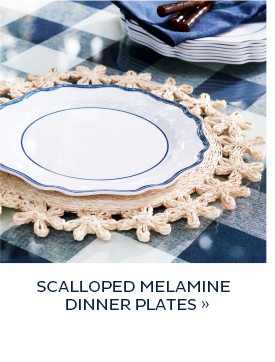 Scalloped Melamine Dinner Plates