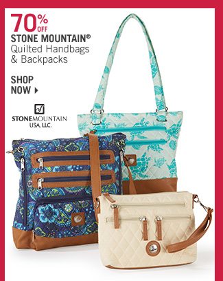 Shop 70% Off Stone Mountain Quilted Handbags & Backpacks