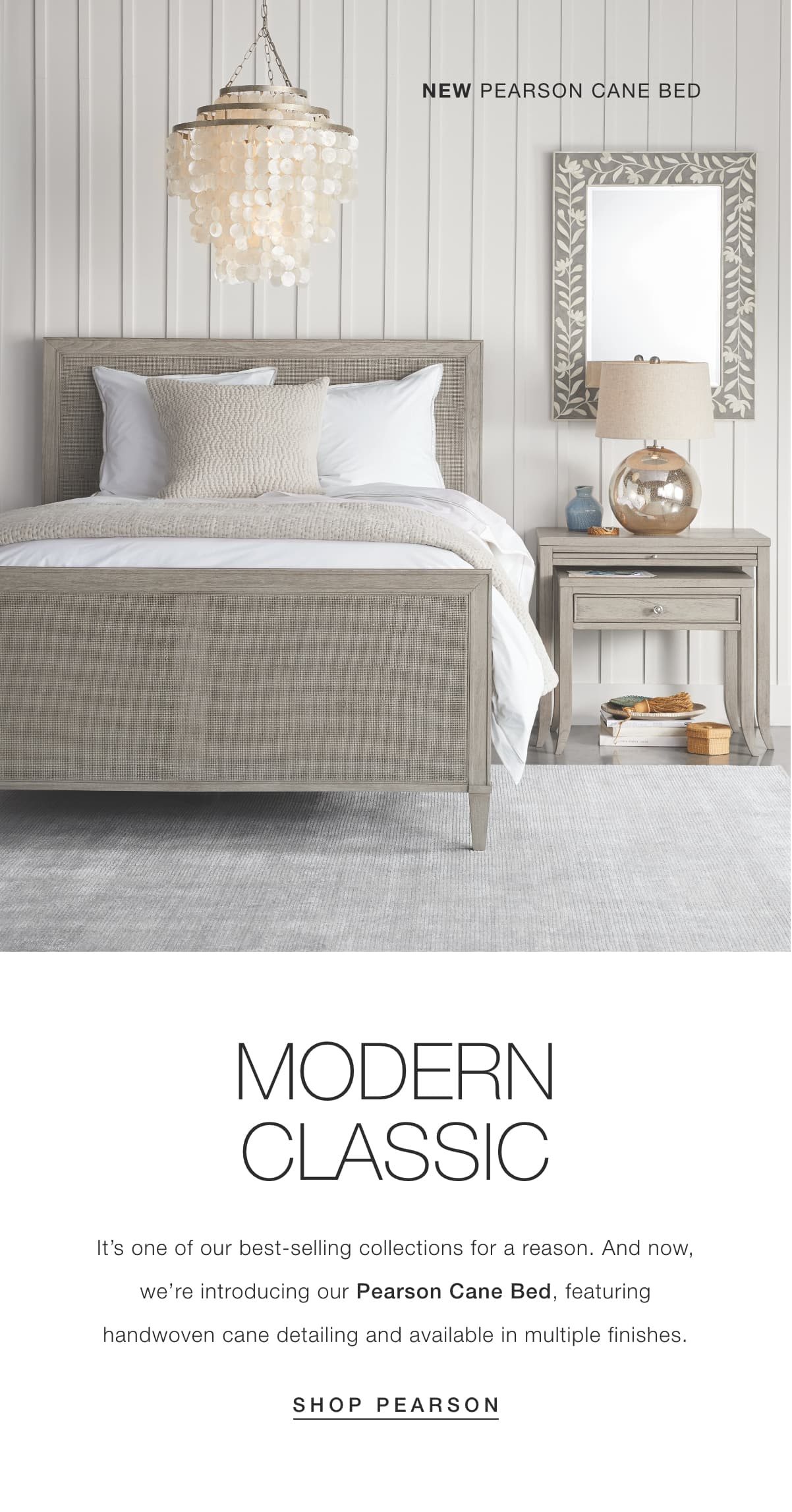 New Pearson Cane bed. Shop Pearson Collection
