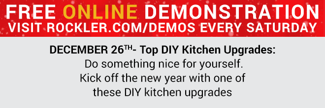 Free Online Demo - December 26th - Top DIY Kitchen Upgrades