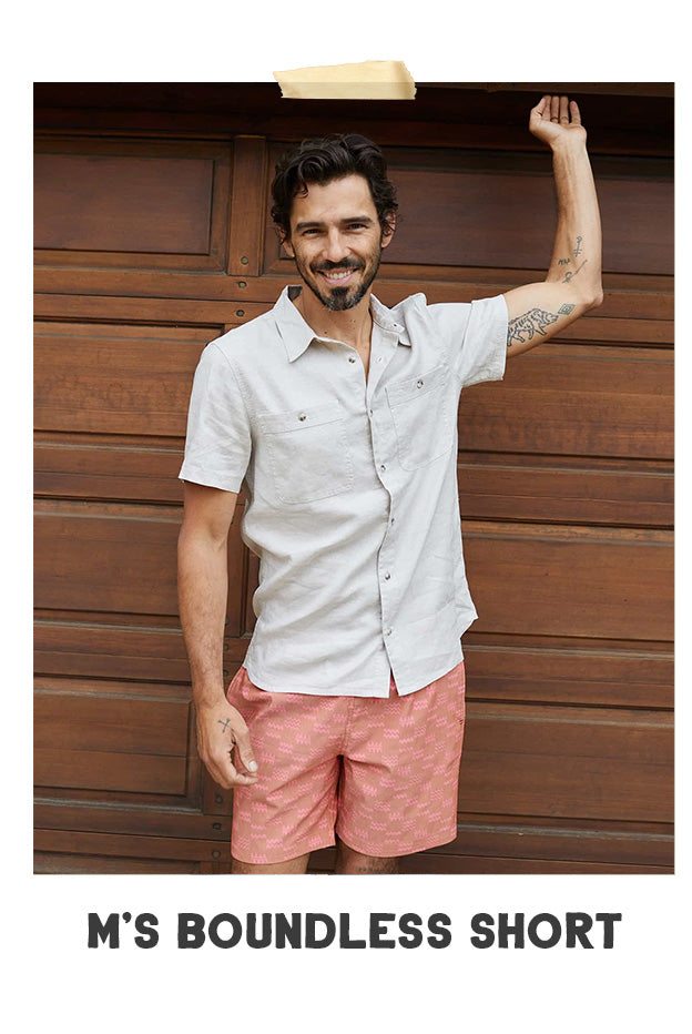 Men's Boundless Short in Rust Swell Print