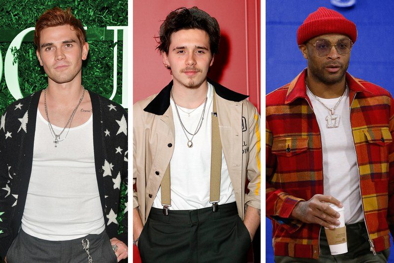 Celebrities wearing under shirts