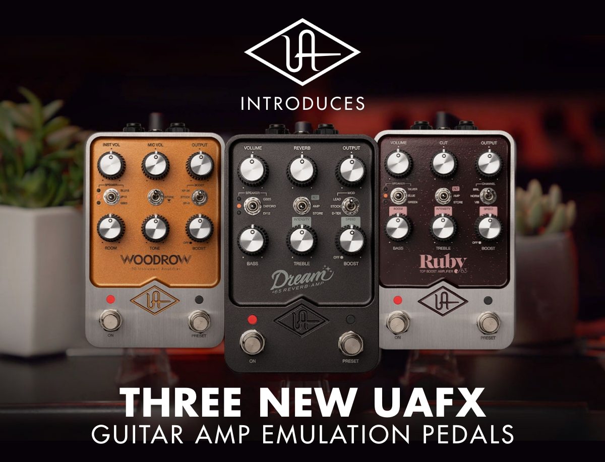 Universal Audio Introduces Three New Guitar Amp Pedals