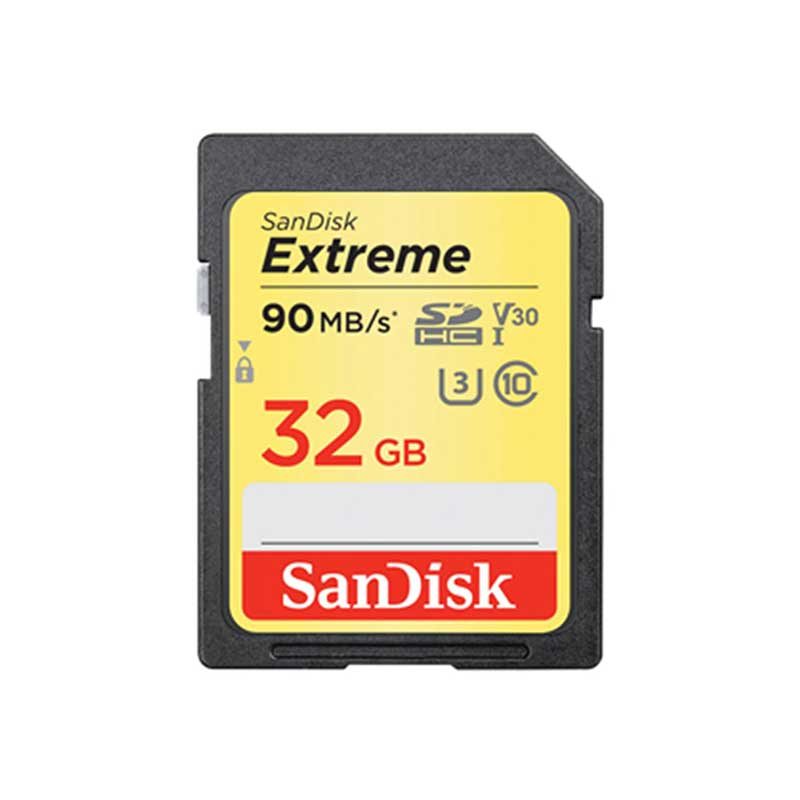 SANDISK 32GB EXTREME SDHC 90MB/S U3 V30