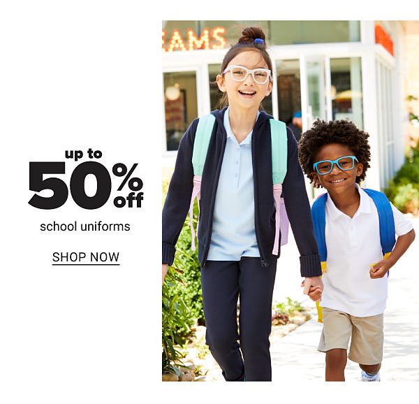 Up to 50% off school uniforms - Shop Now