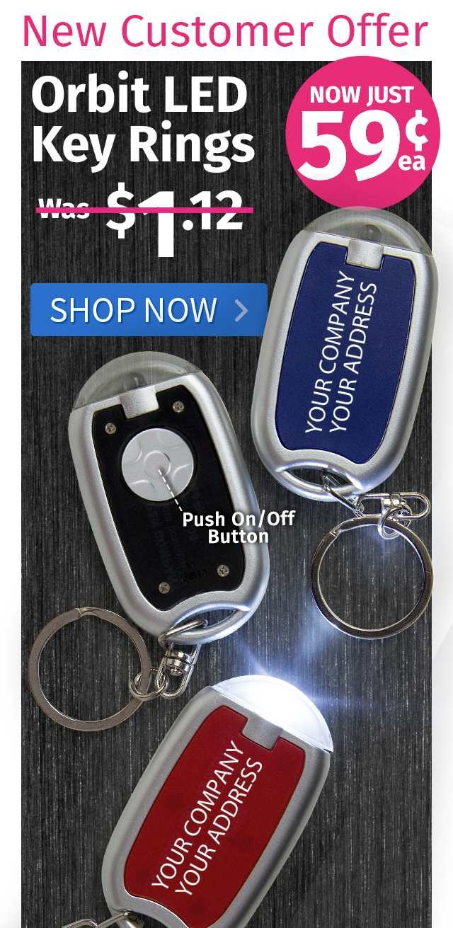 Orbit LED Key Rings for only 59¢ each!