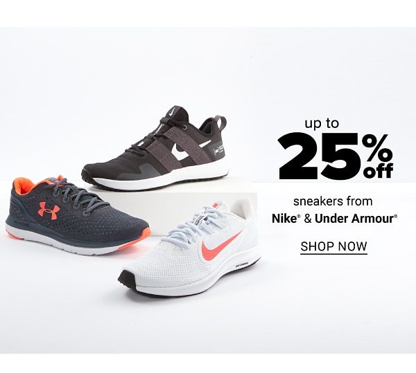 Up to 25% off Sneakers from Nike & Under Armour - Shop Now