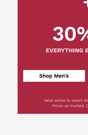 30% off Men's Styles