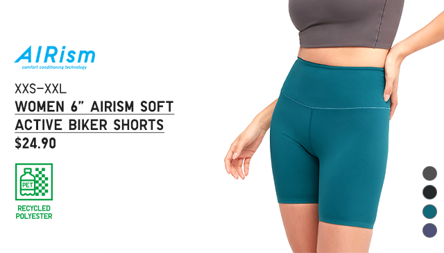 PDP2 - WOMEN 6 INCH AIRISM SOFT ACTIVE BIKER SHORTS